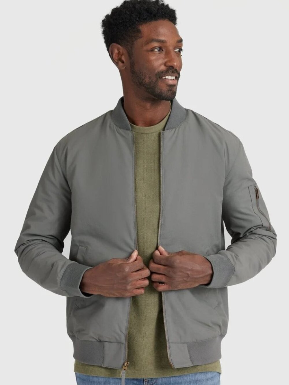 True Classic Carbon Grey Bomber Jacket/23539
